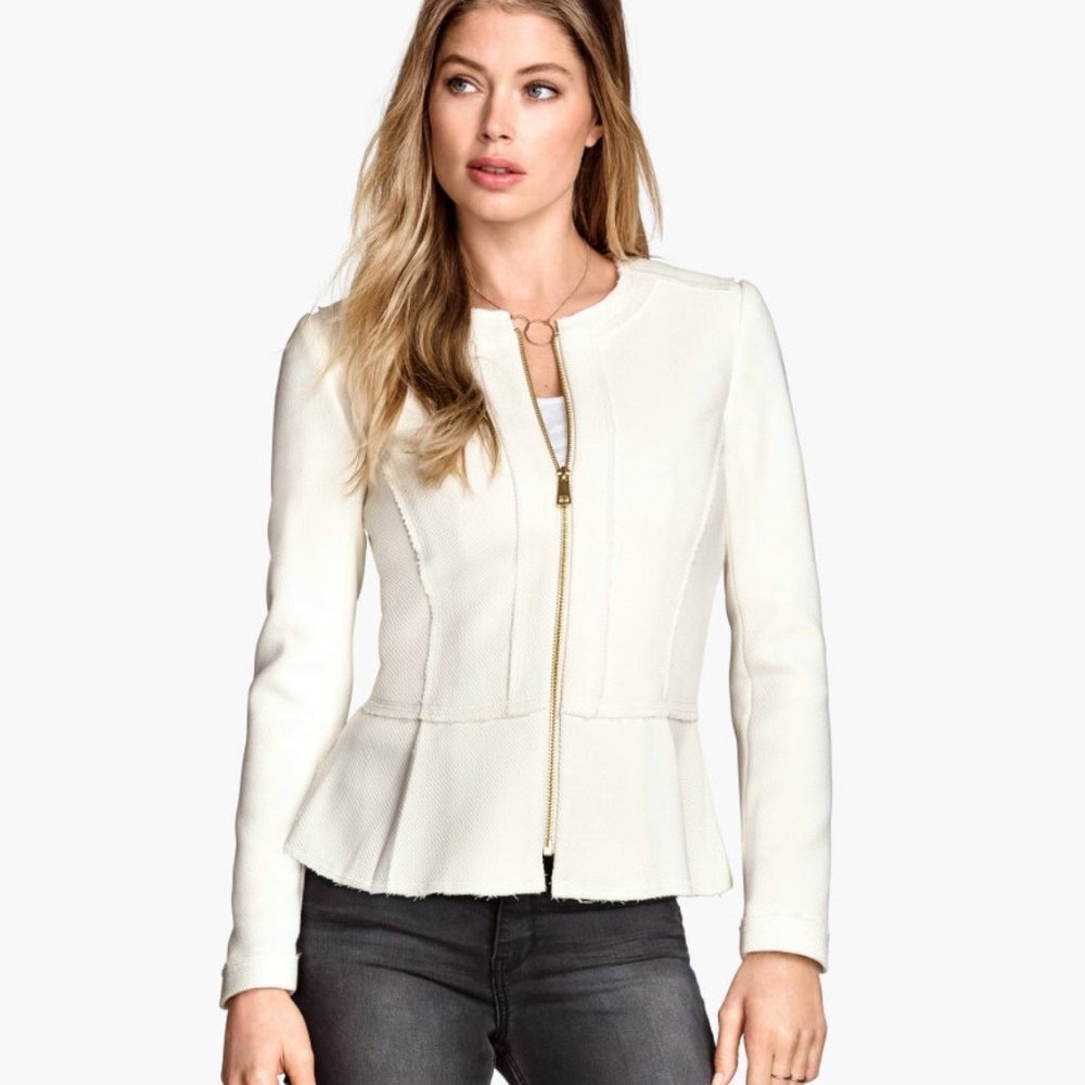 H&M Natural Peplum Jacket